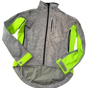 SHOWERS PASS Reflective Silver Jacket, Cycling, Bicycling.  Long.  Lime Neon M